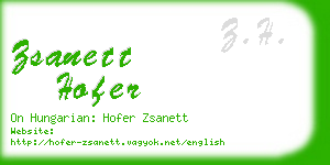 zsanett hofer business card